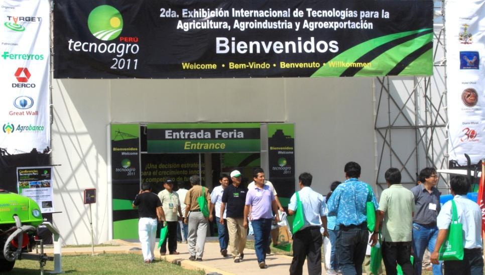 FERIA TECNOAGRO PERU TECNOAGRO PERU, Feria internacional de tecnologías para la agricultura, agroindustria y agro exportación; reconocida como La mayor feria tecnológica del agro peruano.