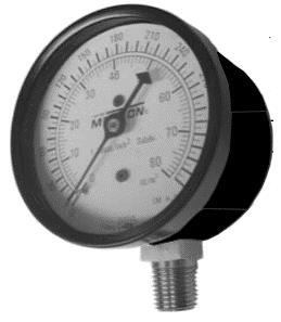 medir, por ejemplo, mientras que un manómetro Bourdon mide presiones altas en psi, un manómetro de diafragma (Figura 1.
