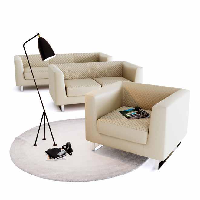 soluciones diferentes: el sillón, el sofá de dos plazas y el sofá de tres plazas, que permiten la