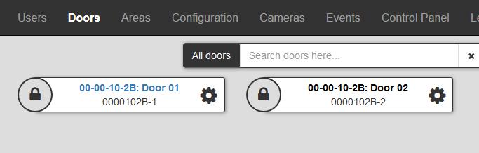 PUERTAS Haga click en Puertas para ver las puertas de su instalación. Una puerta se utiliza para acceder a un área.