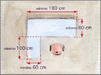 exemplo), a profundidade do taboleiro debe ser de máis de 90 cm, para permitir que o monitor se coloque a unha distancia adecuada dos ollos do usuario.