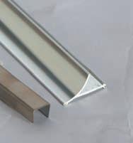 perfiles de aluminio aluminium profiles 8,5 10,5 13 Perfi l curvado en material de aluminio utilizado para proteger y decorar. De fácil colocación en el ángulo exterior formado por los azulejos.