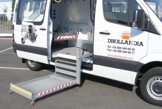 Plataforma trasera para furgones de fábrica Acceso libre, flexible y fácil de usar DH-P1.