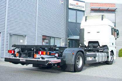 Plataforma retráctil para camiones y remolques con contenedor desmontable DH-SO8.
