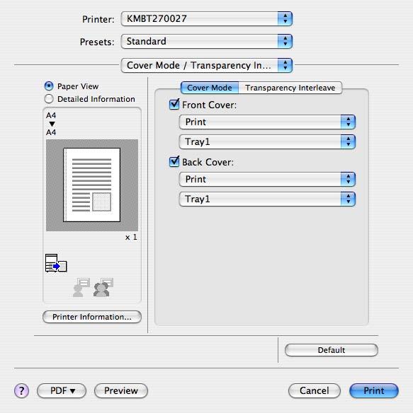 9 Función Imprimir en Mac OS X 9.5.