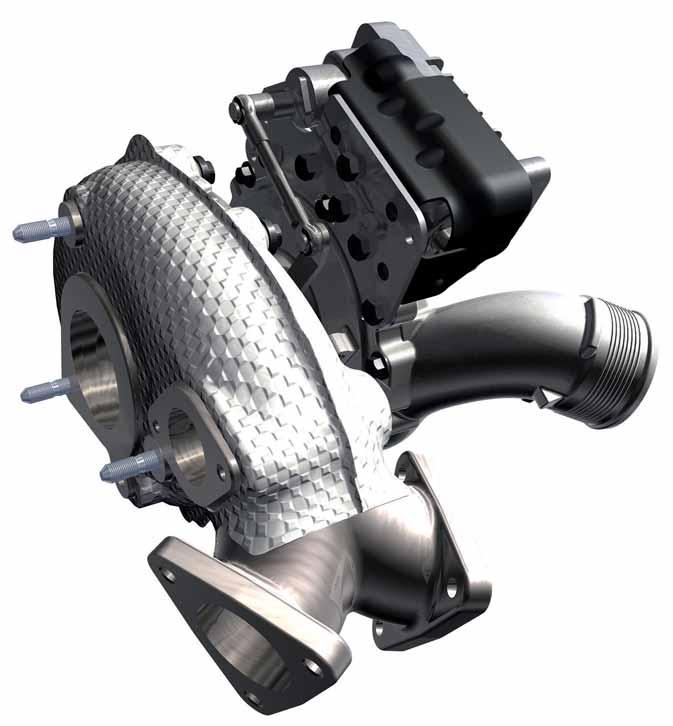 Turbocompresor El turbocompresor se ha adaptado a las necesidades de potencia de la nueva generación de motores 3.0 V6.