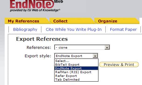 ENDNOTE WEB Export references de EndNote a Refworks Exporta