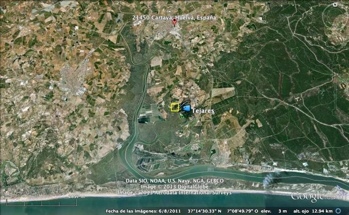 Localización La localización de las instalaciones, puede apreciarse en las fotos anexas, que corresponden a la visión satélite, disponible desde Google Earth.