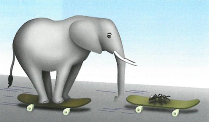 1- CANTIDAD DE MOVIMIENTO O MOMENTO LINEAL El elefante y la hormiga se mueven en patinete a la misma velocidad, si tuvieras que elegir, a quién frenarías?