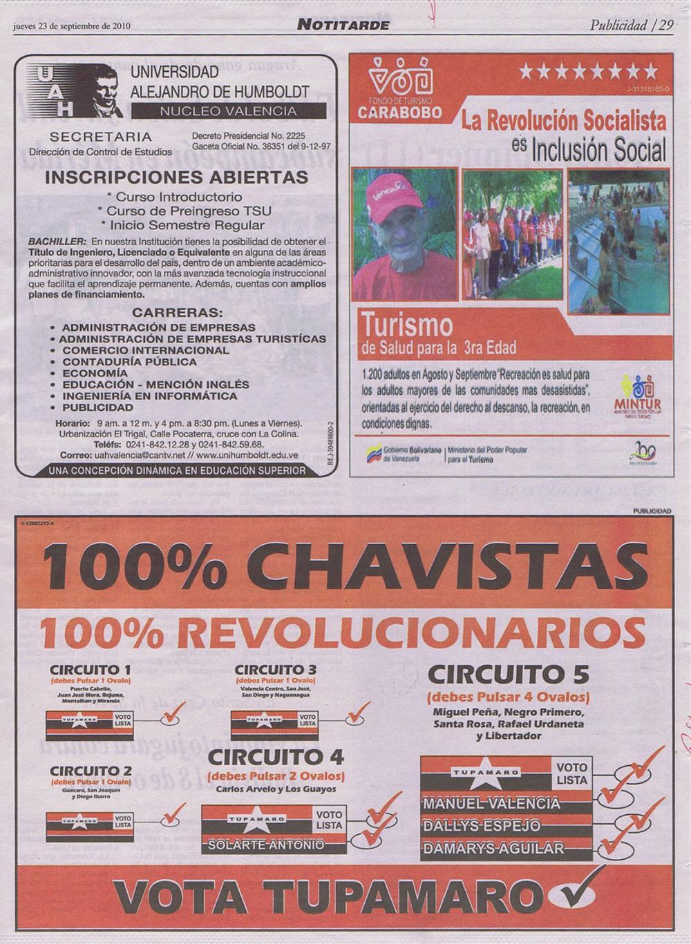 100% Chavistas Notitarde (Edo.