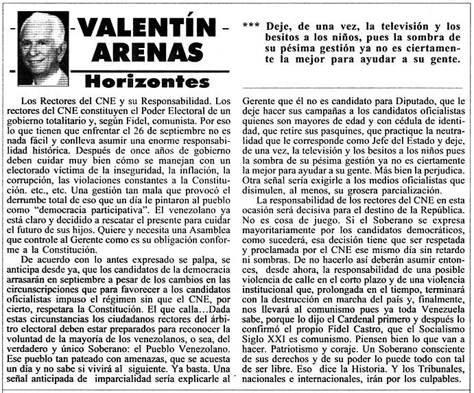 Valentín Arenas / Horizontes El