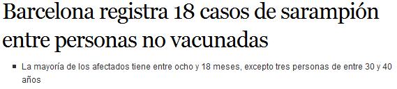 5. Conseqüències de la no vacunació Aparició de brots epidèmics. Notícia de El País, 2010. http://sociedad.elpais.