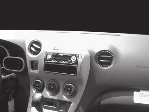 INSTALLATION INSTRUCTIONS FOR PART KIT FEATURES ISO DIN head unit provision with pocket Painted matte silver APPLICATIONS Toyota Matrix 2011-2012 Table of Contents Dash Disassembly Toyota Matrix