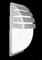 RQUITECTÓNICO Luminario en aluminio inyectado. Difusor de cristal frosted.