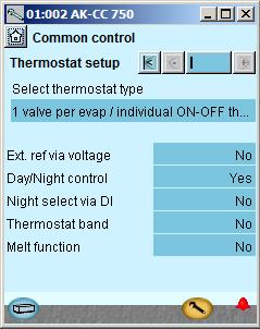 Configuración - continuación Definición de termostato Dependiendo de las opciones seleccionadas, puede haber otros ajustes disponibles para las funciones seleccionadas.