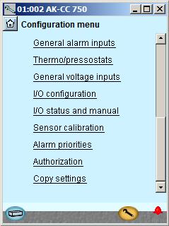 Configuración - continuación Configuración de las entradas y salidas. Ir a Menú de Configuración 2. Seleccionar configuración E/S Las siguientes pantallas dependen de las definiciones anteriores.