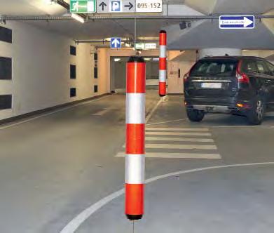 Facilita la circulación y orientación de los vehículos indicando la ubicación de pilares, tuberías, salientes,