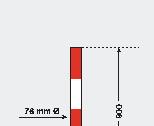 Versión Semiautomática: Tras desbloquear mediante la llave triangular, la pilona se eleva casi en su totalidad gracias a su muelle interno de gas.