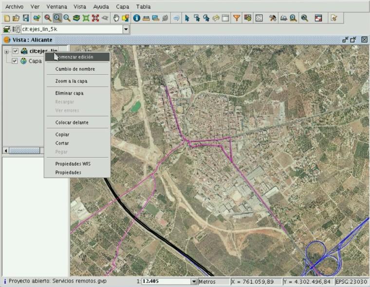 Acceso y visualización de cartografía remota DATOS