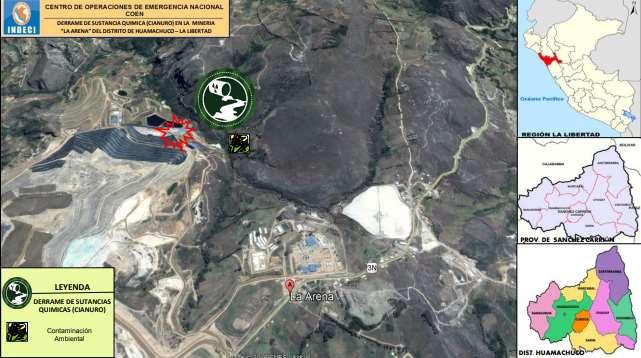 La Libertad: OEFA supervisa derrame de solución cianurada ocurrido en distrito de Huamachuco El Organismo de Evaluación y Fiscalización Ambiental (OEFA) inició acciones de supervisión ante el derrame