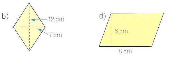 Calcula l àrea del triangle següent. a) Base = 5 cm i altura = 12 cm 7.