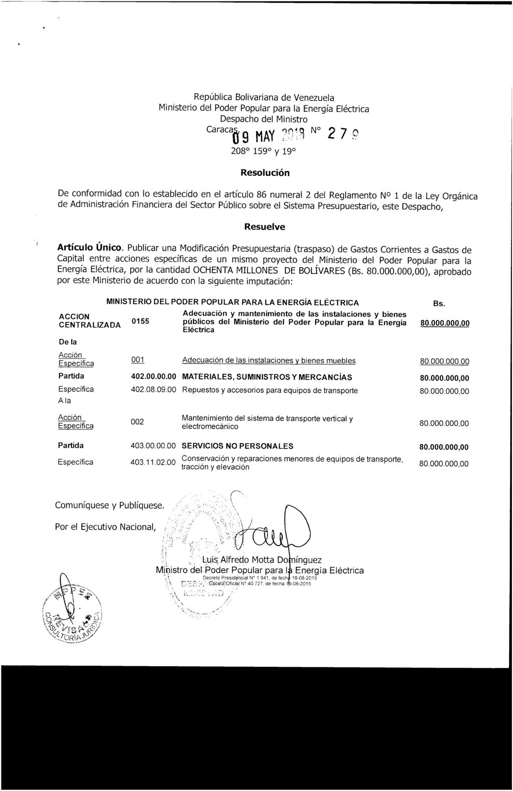 441.294 GACETA OFICIAL DE LA REPÚBLICA BOLIVARIANA DE VENEZUELA