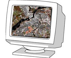 Características de las imágenes satelitales Formato digital Formadas por una malla (ráster) Cada pixel