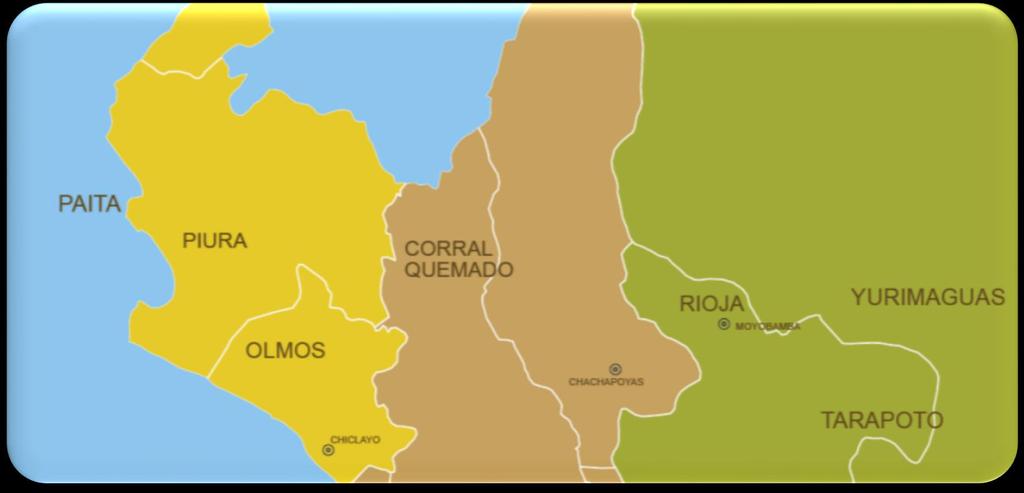 EJE MULTIMODAL AMAZONAS NORTE Distancia entre el Puerto de Paita y