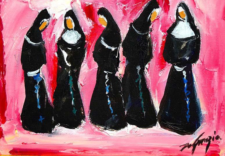 "Nuns", óleo sobre lienzo, 1949 http://media-cacheak0.pinimg.