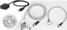 A Accesorios (se venden por separado) Cable con conector en un extremo (2 cables por conjunto de emisor y receptor) Para cableado con circuito de seguridad, por ejemplo relé de seguridad simple,