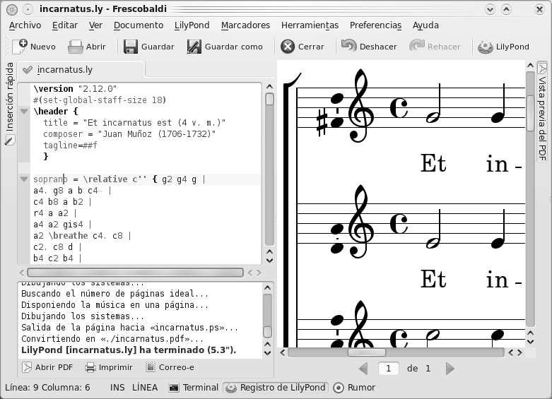 3. Tipografía musical y el proyecto LilyPond 3.7.4.