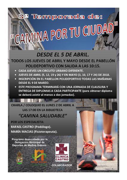 Organizan: Concejalía de Deportes del Excmo. Ayuntamiento de Medina Sidonia. Colabora:Clínica Castro.