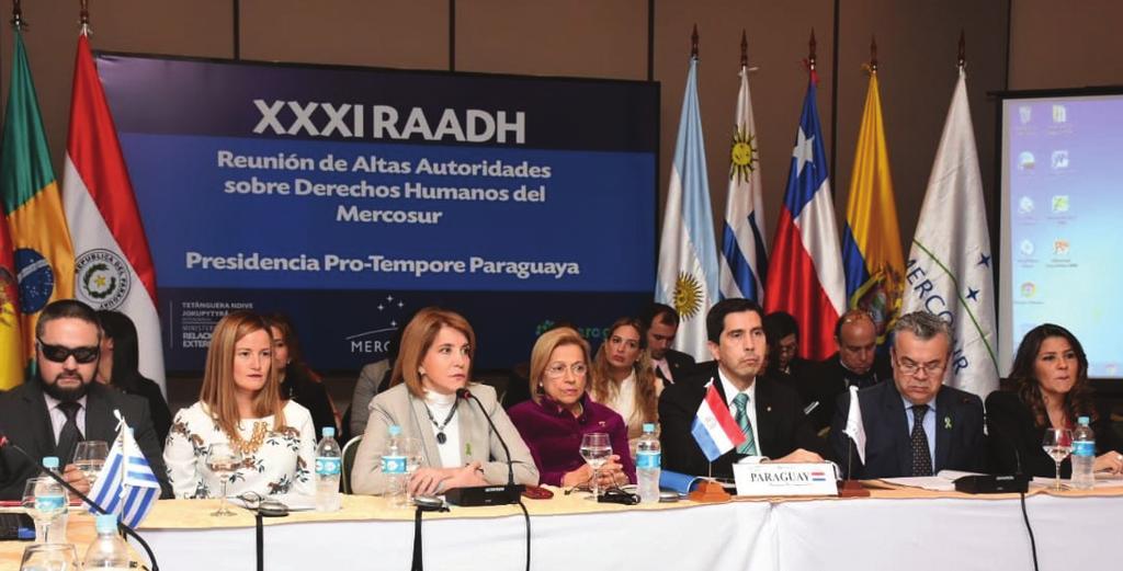 31 RAADH se realizó en Asunción La 31 Reunión de Altas Autoridades en Derechos Humanos del MERCOSUR (RAADH) 1 se llevó a cabo del 4 al 8 de junio en Asunción, en el marco de la Presidencia Pro