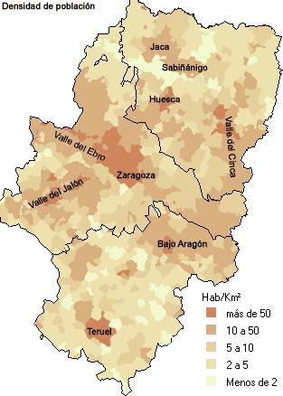 Algunas pinceladas Elevado índice de envejecimiento 25% (frente al 19,8% en que se sitúa Aragón) Densidad de población de 9,4 habt/km frente al 28,2