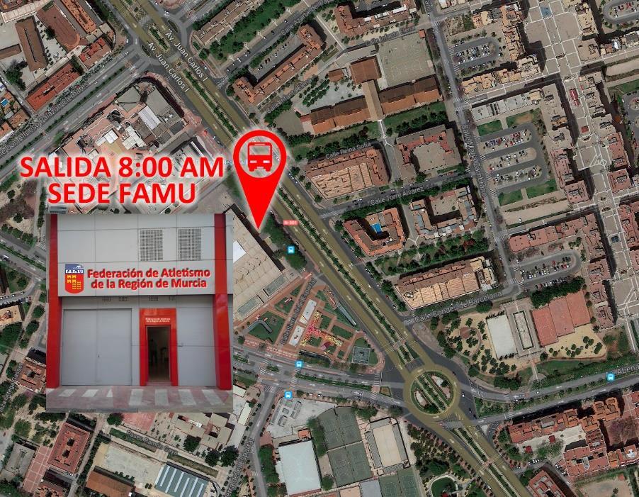 La organiza, con motivo de la celebración del C Campeonato de España de Campo a través en Mérida (Badajoz) el próximo 11 de Marzo de 2018, el siguiente plan de viaje: Los