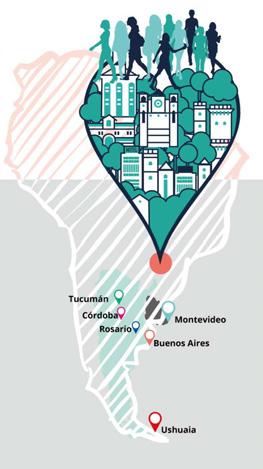 Caminatas en Sudamérica! 6 caminatas en Sudamérica, lideradas por Voces Vitales Argentina: Bs. As., Córdoba, Rosario, Tucumán, Ushuaia y Montevideo (Uruguay). La iniciativa convocó a + 1200 mujeres.