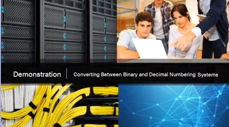 Conversión entre notación binaria y decimal Demostración en video: Conversión entre el sistema de numeración binario y decimal En este video, se describe el