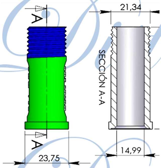 Dimensiones de rosca ISO 7/1 Presión Hidrostática de Prueba 20 bar / 1 min 1. Niple sin Rosca : PVC - U 2.