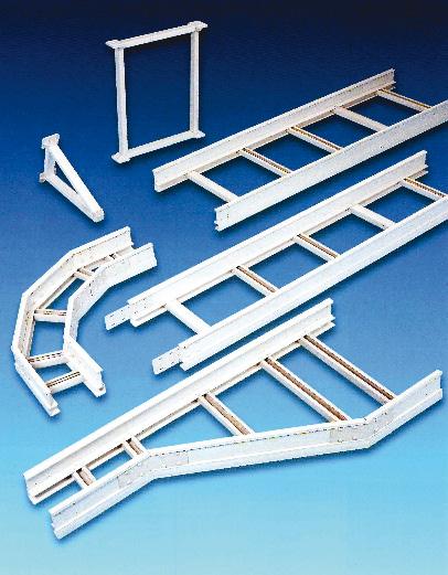 F1.1 Sistema modular de bandejas portacables plásticas tipo escalera. Ideal para ser utilizado en instalaciones industriales donde existan cableados de importancia.