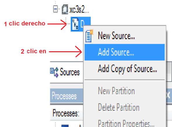 6. El siguiente paso es adicionar el decodificador haciendo click en la opción : Add