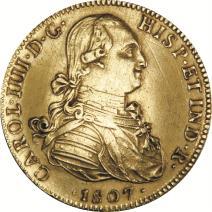 8 Escudos, Carlos IIII, 1807, MoTH.