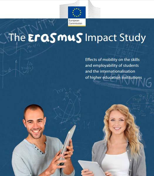 Estudio de impacto en Educación Superior En línea con el estudio de Impacto Erasmus de la Comisión Europea, para Educación Superior, que analiza los efectos de la movilidad: - en la empleabilidad y