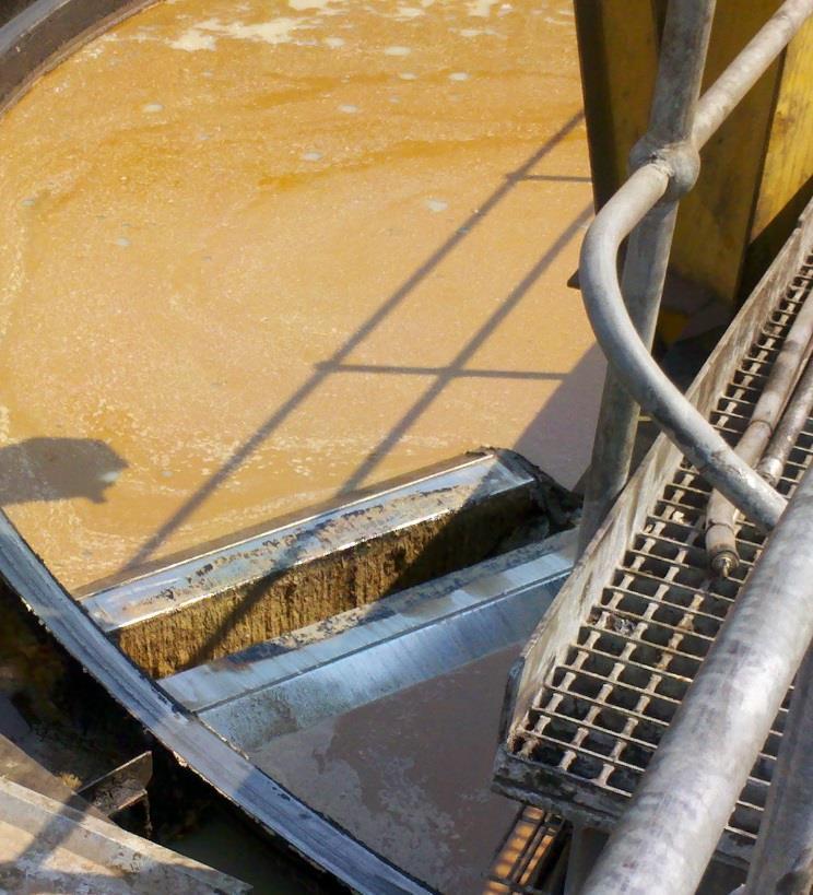 Aguas residuales de fábrica de papas fritas Aguas