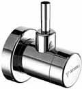 con agua. Ref. 25 365 06 PURIS e CROSS La llave de escuadra PURIS es el complemento ideal para las griferías de lavabo actuales de diseño.