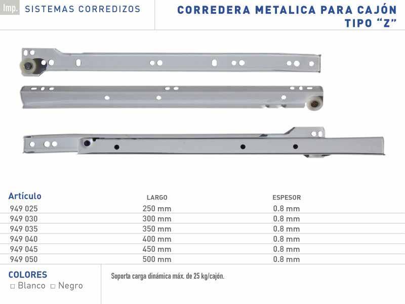 CORREDERA SIMPLE Grosor Acero inoxidable 0,7 mm / 1,2 mm Funcionalidad y diseño