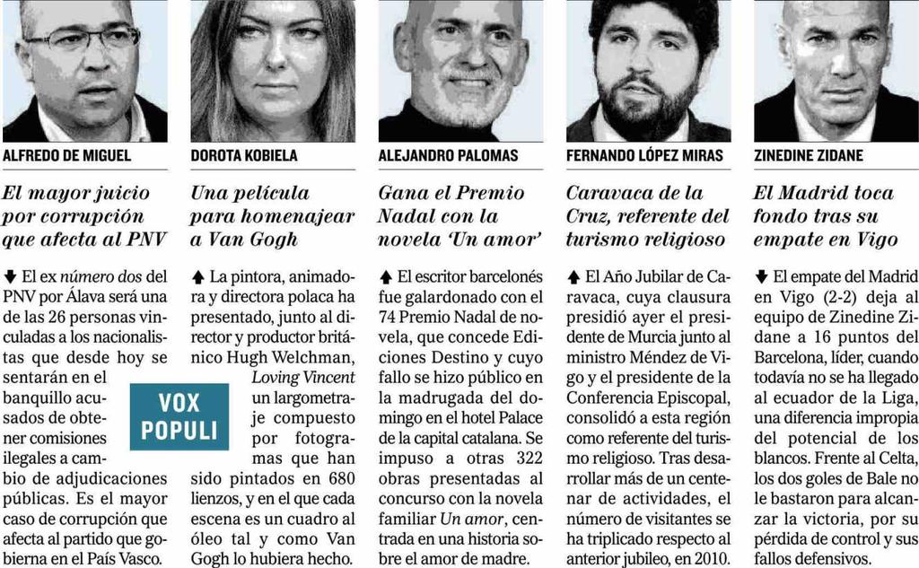 El Mundo España Prensa: Tirada: Difusión: Diaria 147.850 Ejemplares 101.207 Ejemplares Sección: OPINIÓN Valor: 6.