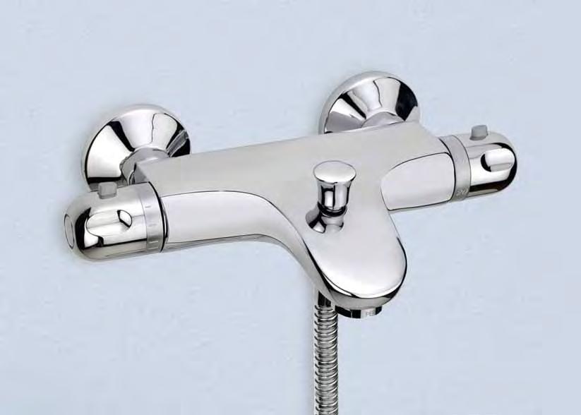 TERMOSTATO INDIC Sistema de ducha con termostato Termostato Indic ducha con salida superior Inversor integrado en el termostato Rociador anticalcáreo Disc ø 200 mm.