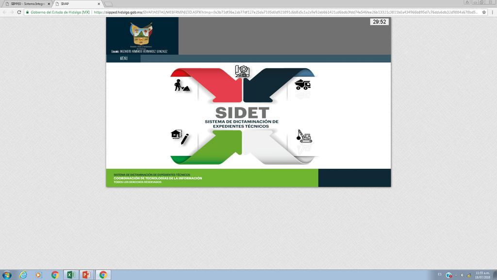 SIDET Es una herramienta para facilitar el proceso de control y validación de expedientes técnicos.