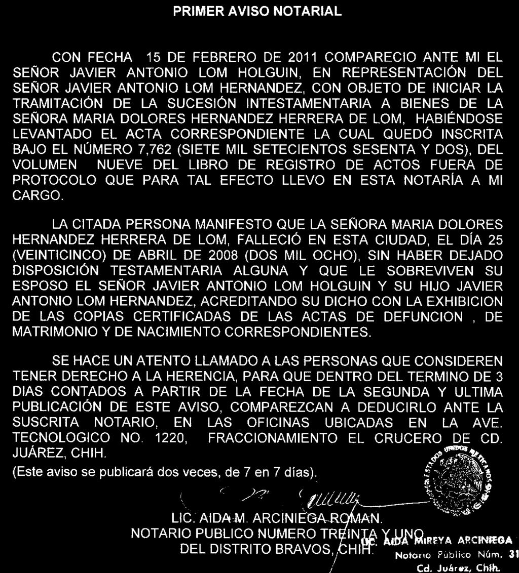 MARIA DOLORES HERNANDEZ HERRERA 1564-31-33 Presidencia Municipal