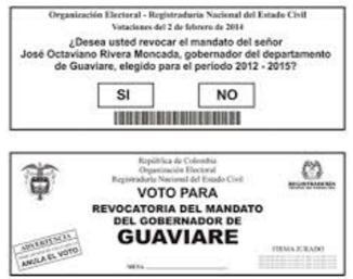 3. EXPERIENCIAS EN PARTICIPACIÓN COMUNITARIA Revocatoria gobernador del Guaviare.